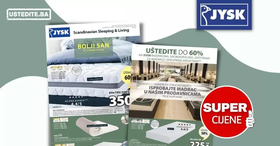 JYSK katalog - IZVRSNE UŠTEDE - akcija sniženja 8-21.9.2022