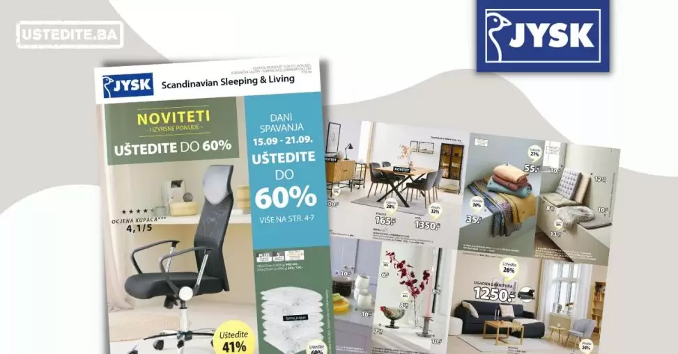 JYSK LETAK - Jysk akcija sniženja 15-28.9.2022.