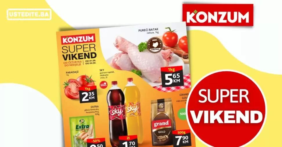 Konzum super vikend donosi nam super snizenje!