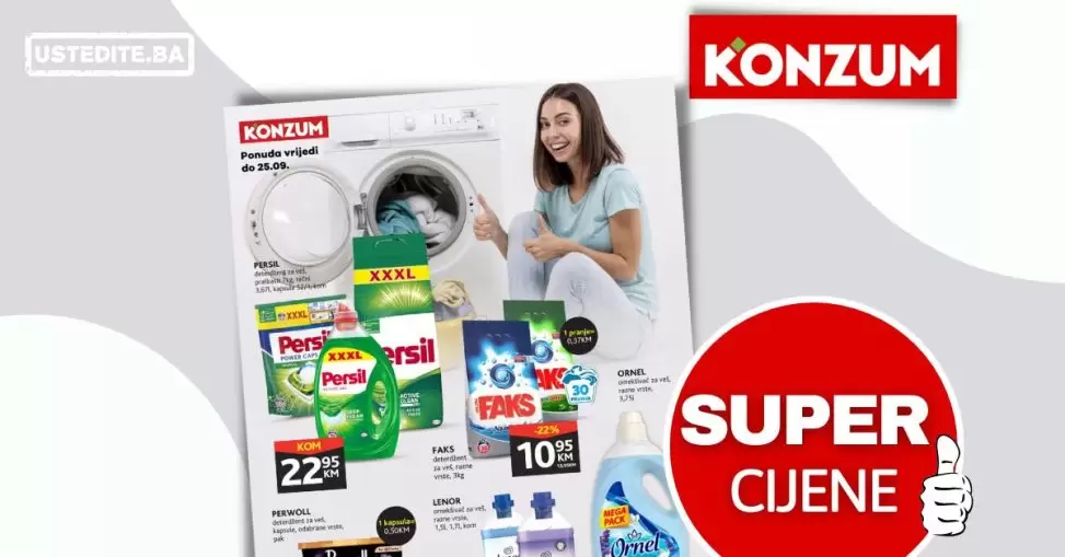 Konzum akcija DETERDŽENTI i OMEKŠIVAČI - katalog sniženja do 25.9.2022. Konzum akcija DETERDŽENTI i OMEKŠIVAČI - katalog sniženja do 25.9.2022.
