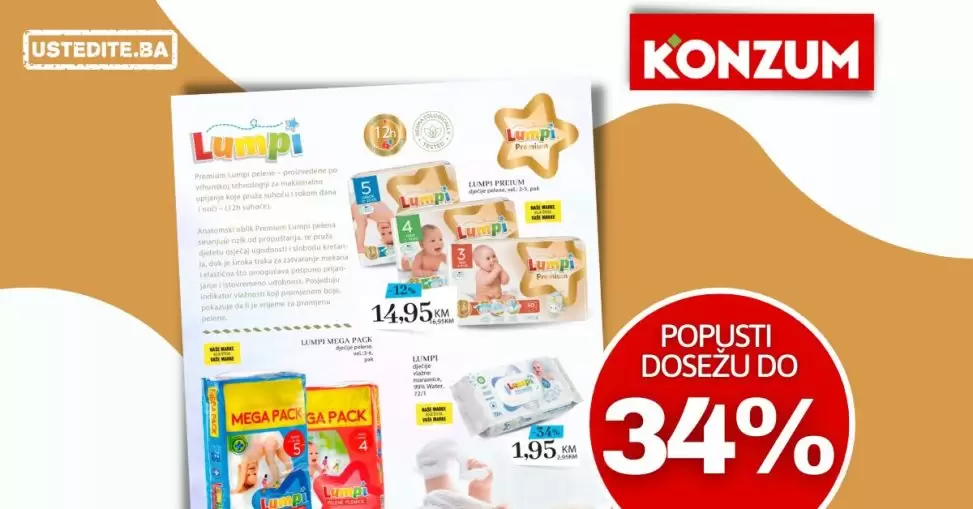 Konzum LUMPI - sniženje i do 34% - katalog 15.9-16.10.2022. Konzum LUMPI - sniženje i do 34% - katalog 15.9-16.10.2022.