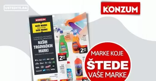 Konzum UŠTEDITE NOVAC sa Konzum trgovačkim markama!
