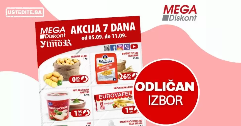 Mega Diskont AKCIJA 7 DANA - katalog sniženja 5-11.9.2022.