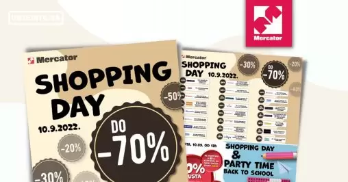 Mercator SHOPPING DAY sniženja do 70% samo 10.9.2022.