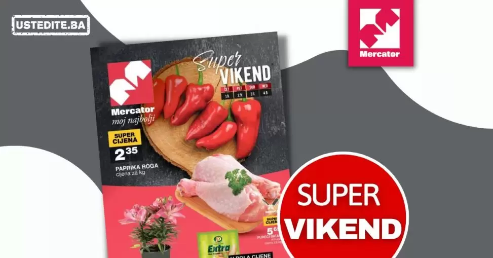 Mercator vikend akcija [SNIŽENJE] akcija sniženja do 4.9.2022.