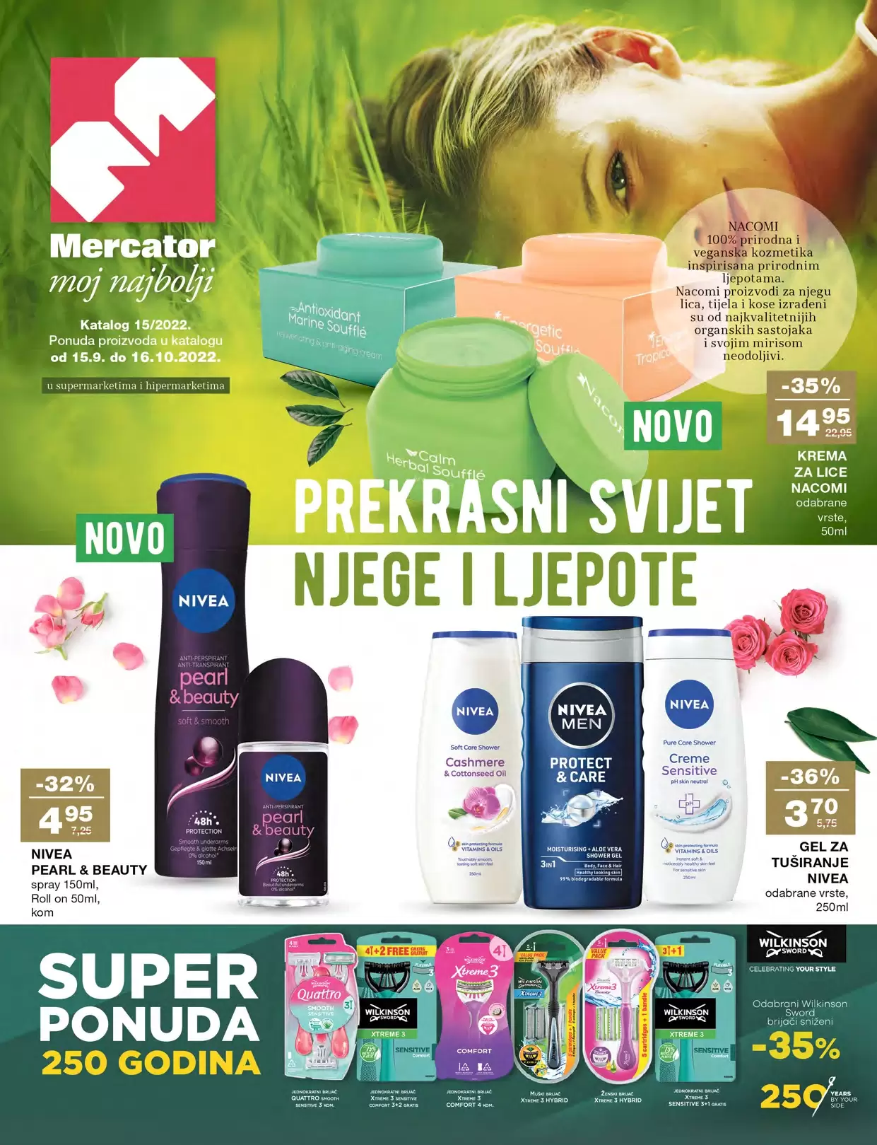 Mercator katalog LJEPOTA I NJEGA - akcija sniženja 15.9-16.10.2022.