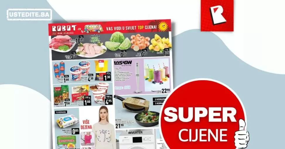 Robot akcija POČETAK SEDMICE katalog sniženja 19-21.9.2022.