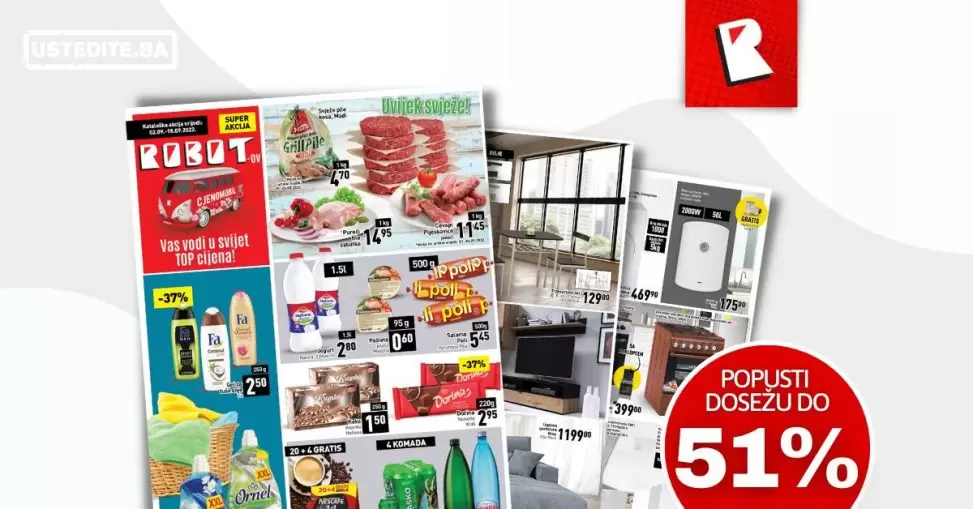 Robot katalog - PREHRANA- NAMJEŠTAJ - ODJEĆA - Akcija sniženja 2-18.9.2022.