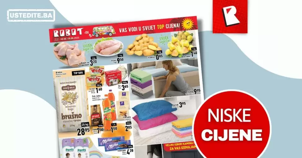 Robot vikend akcija NISKE CIJENE - katalog sniženja 16-18.9.2022.