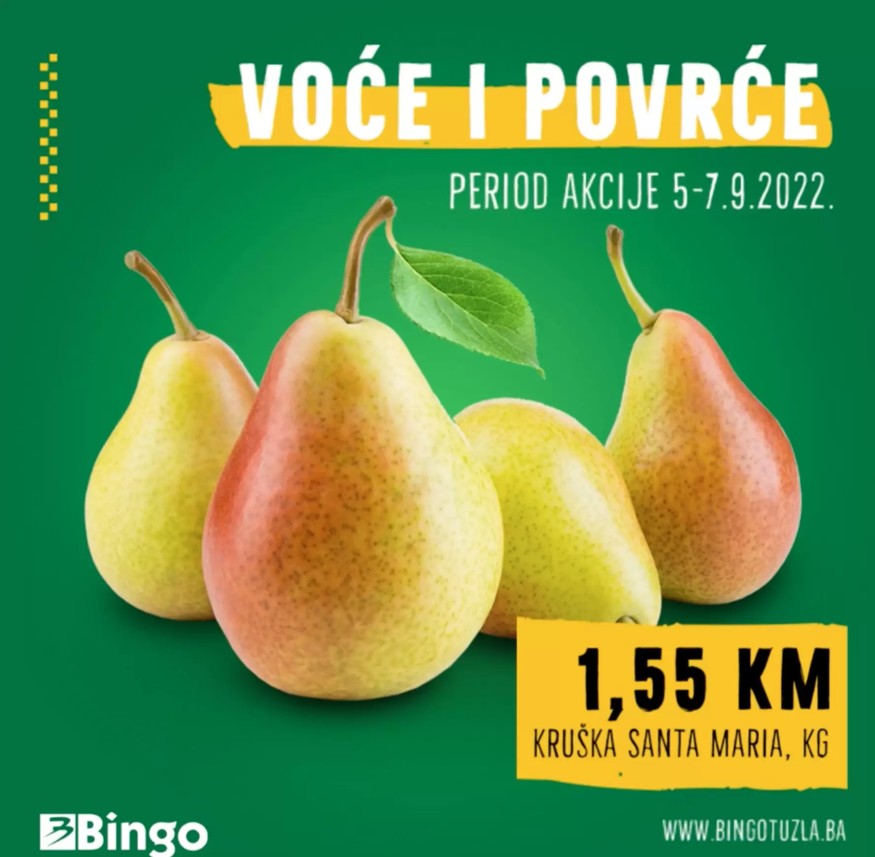 Bingo AKCIJA voće i povrće - katalog sniženja 5-7.9.2022.