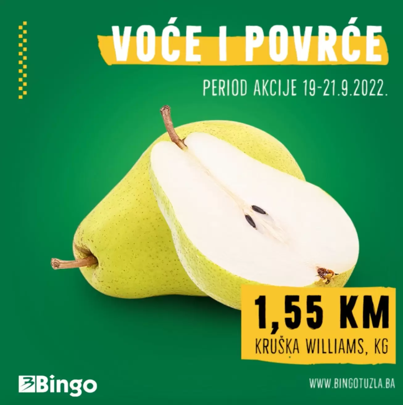 Bingo akcija VOĆE I POVRĆE - katalog sniženja 19-21.9.2022.
