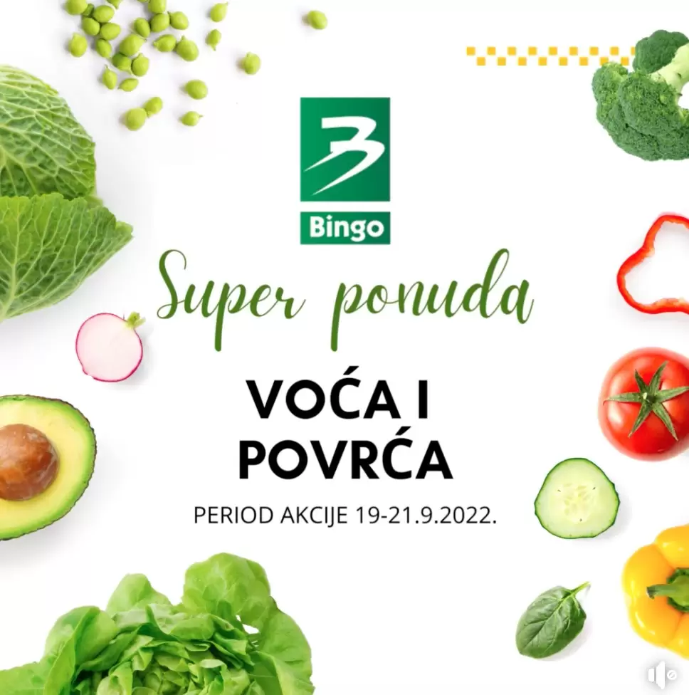 Bingo akcija VOĆE I POVRĆE - katalog sniženja 19-21.9.2022.
