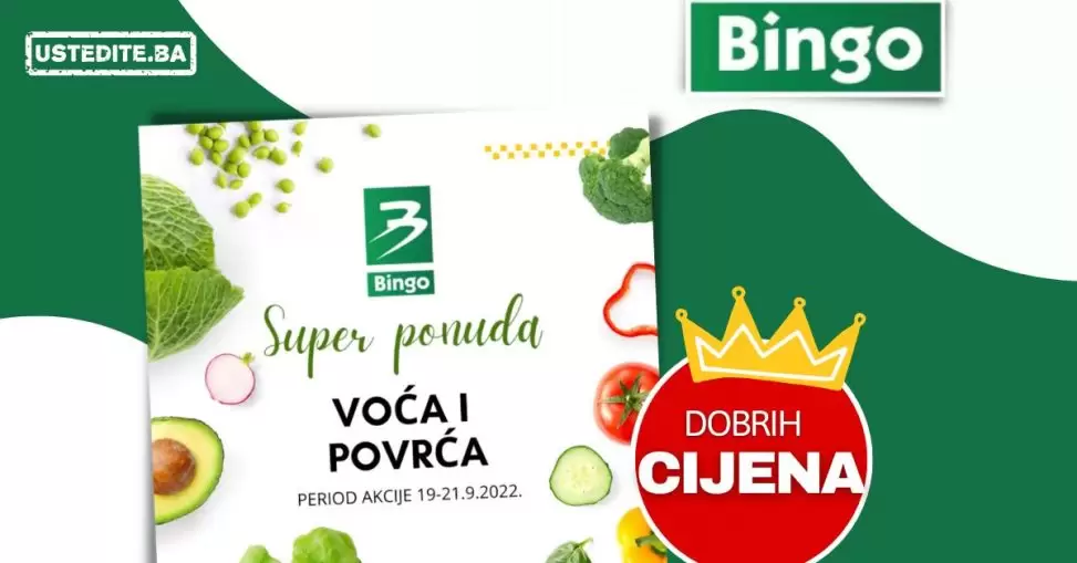 Bingo akcija VOĆE I POVRĆE - katalog sniženja 19-21.9.2022.