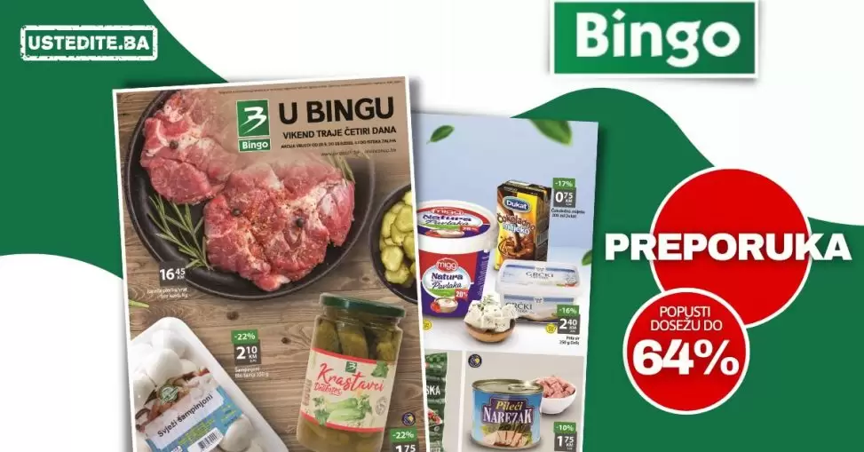 Bingo VIKEND AKCIJA 22-25.9.2022. katalog sniženja do 46%!