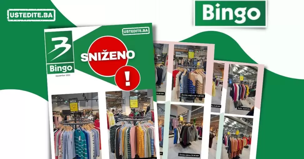 EKSKLUZIVNO Bingo ODJEĆA SNIŽENJE septembar 2022