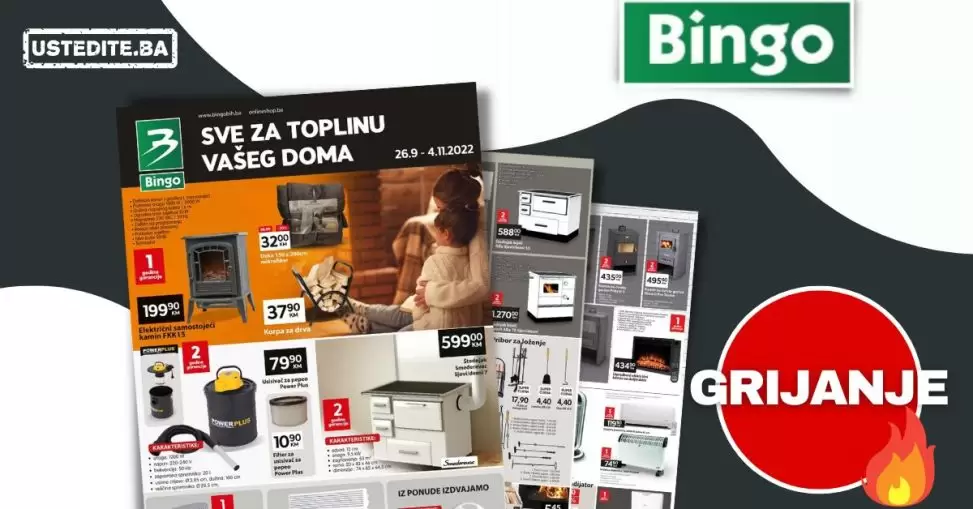 Bingo katalog GRIJANJE - štednjaci - kamini - konvektori - pribor za loženje 26.9-4.11.2022.