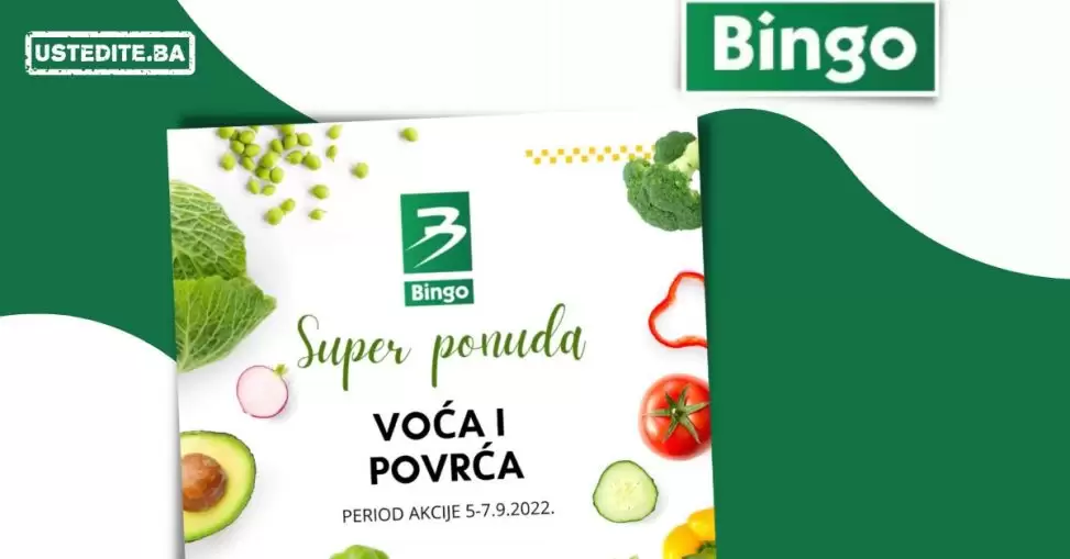 Bingo AKCIJA voće i povrće - katalog sniženja 5-7.9.2022.
