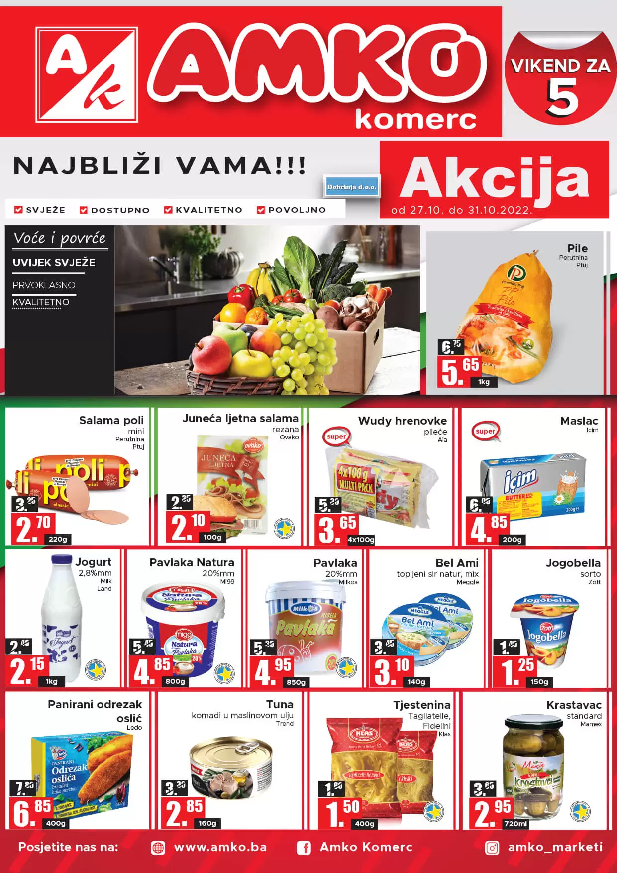 Amko vikend akcija 20-24.10.2022. 