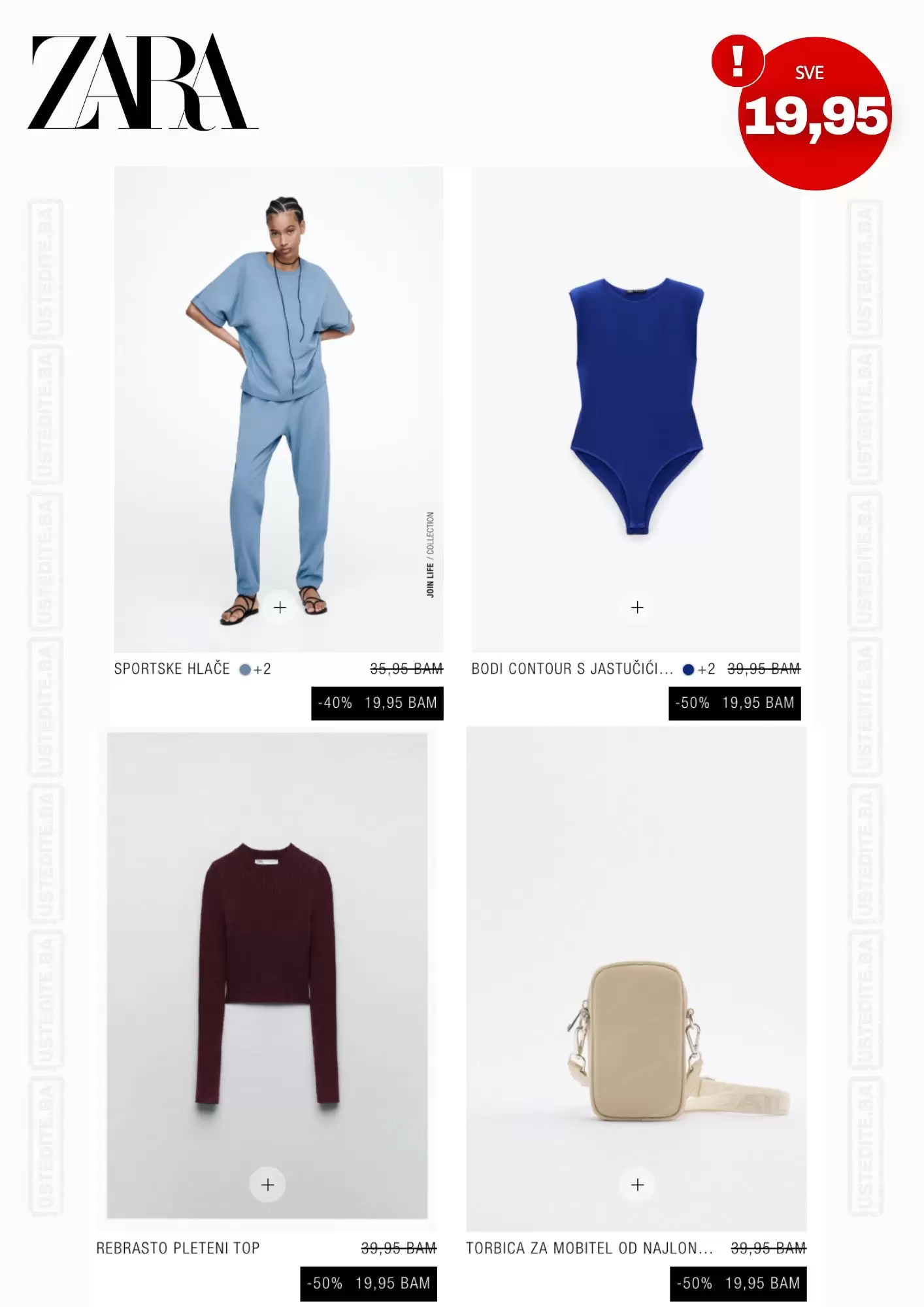 ZARA BIH snizenje - SVE 19,90 KM 🤩 Iskoristite super ponudu - oktobar 2022