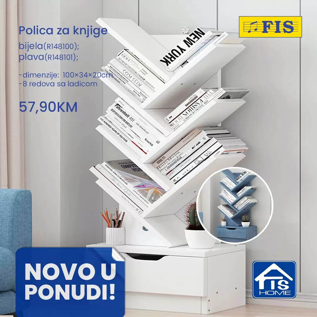 Fis POLICE ZA KNJIGE - Fis namještaj - oktobar 2022