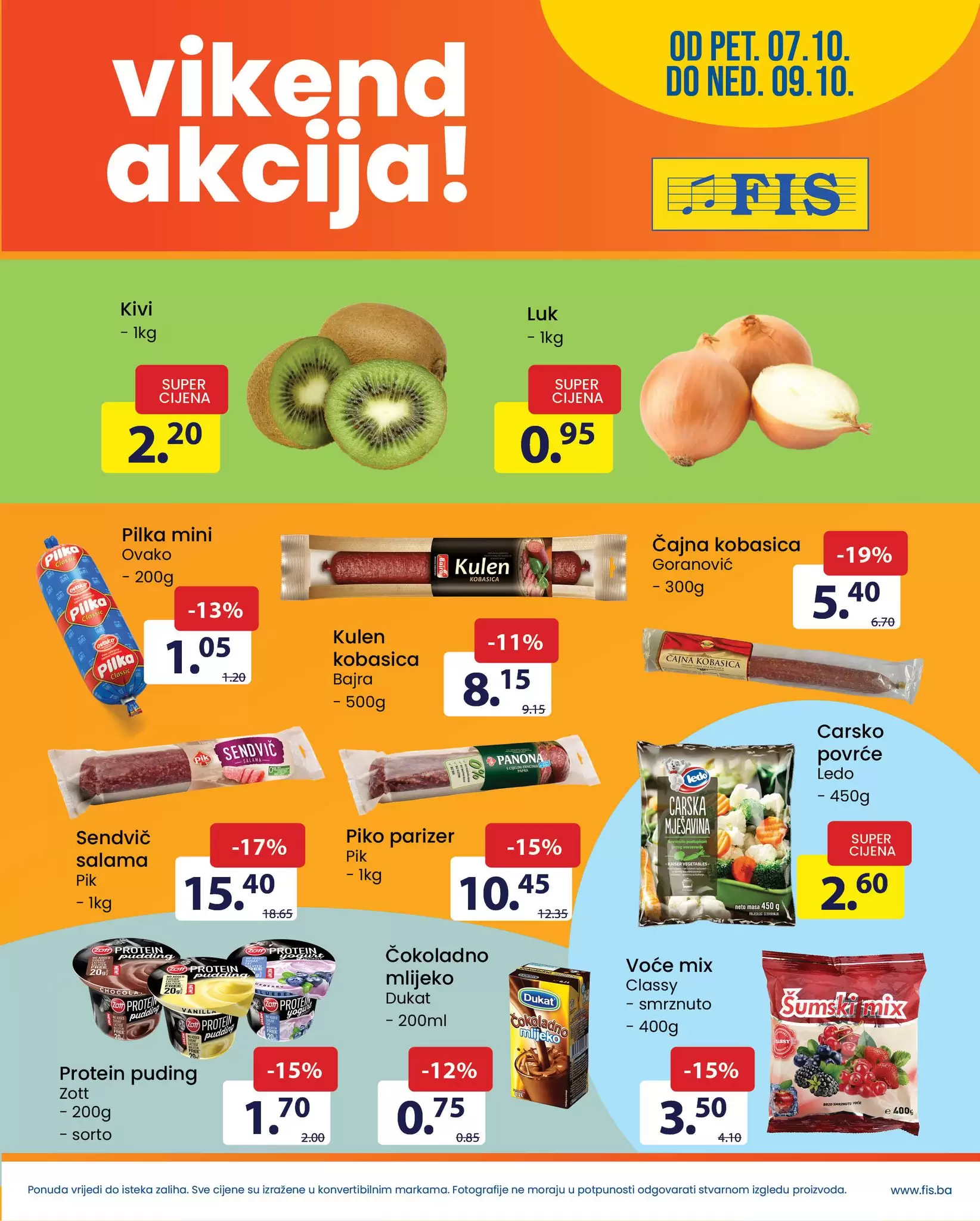 Fis vikend akcija SUPER SNIŽENJE 7-9.10.2022.