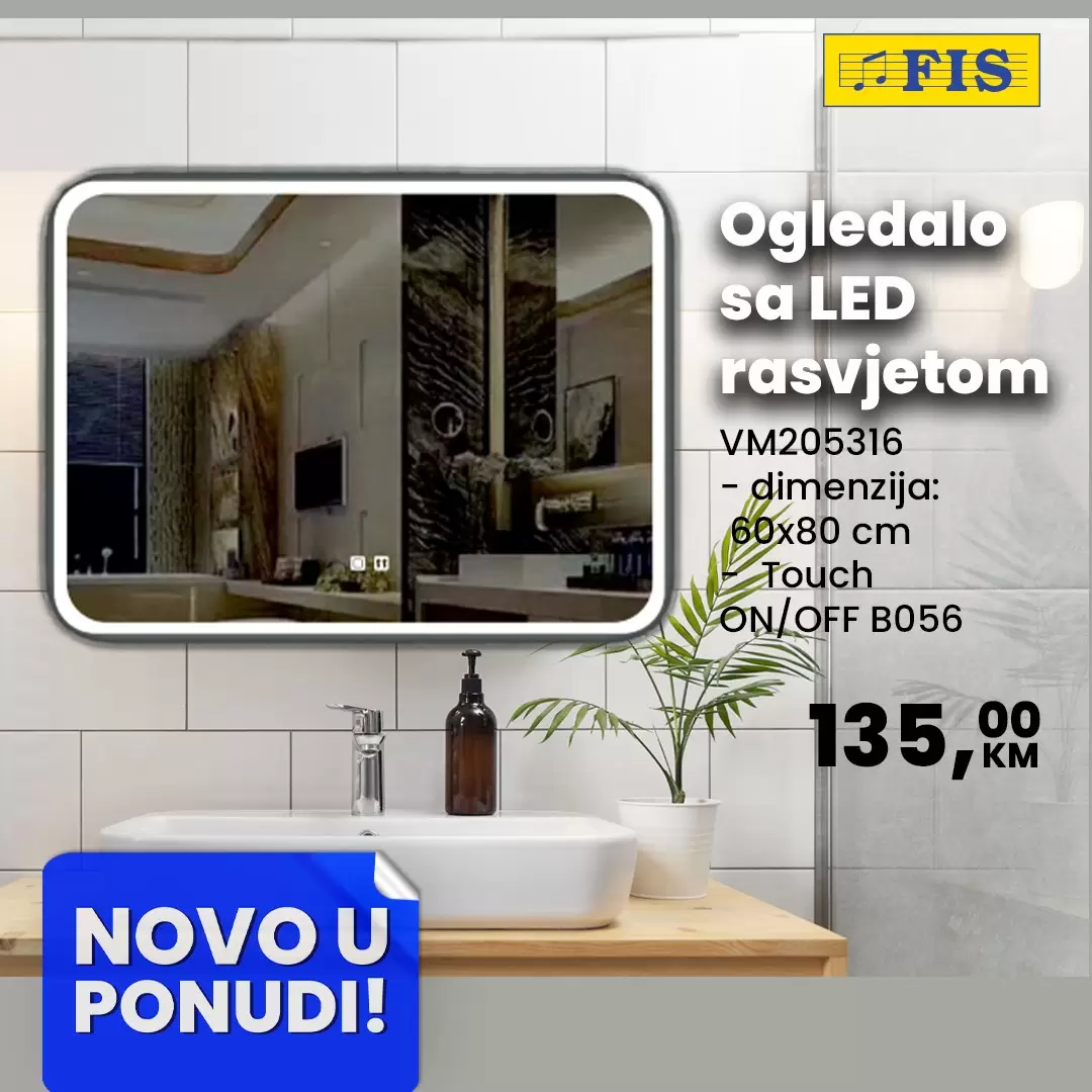Fis Kupaonsko ogledalo - SUPER CIJENE - oktobar 2022