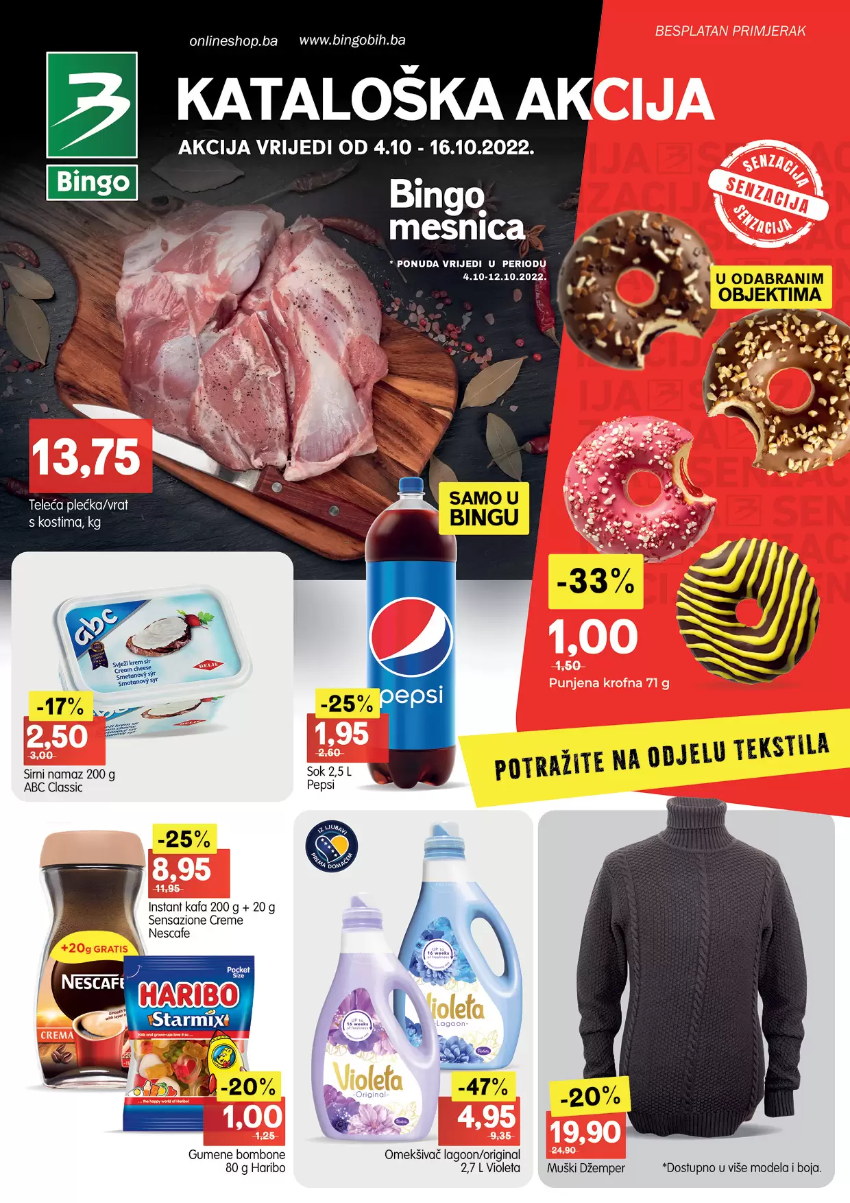 Bingo katalog【SNIŽENJE do 48%】akcija sniženja 14-16.10.2022 