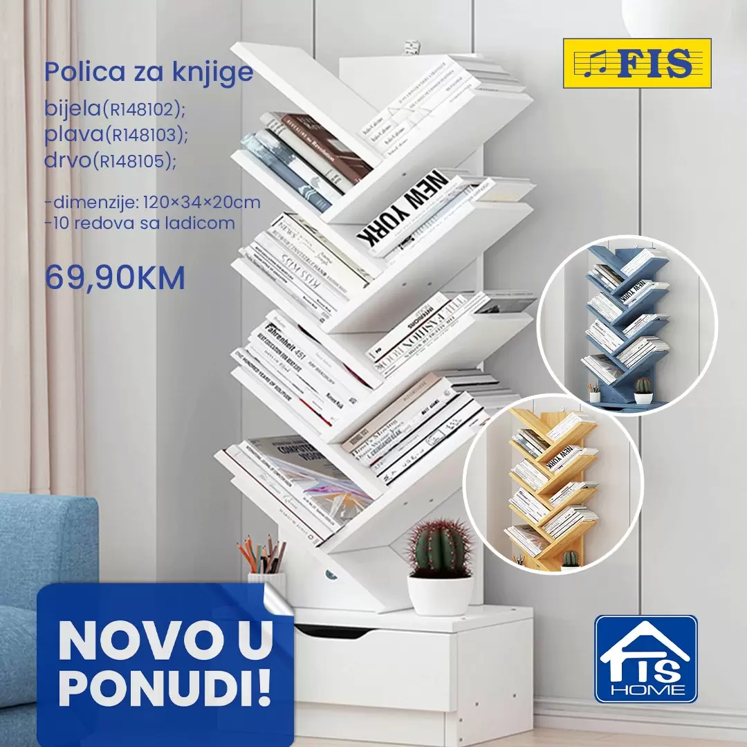 Fis POLICE ZA KNJIGE - Fis namještaj - oktobar 2022