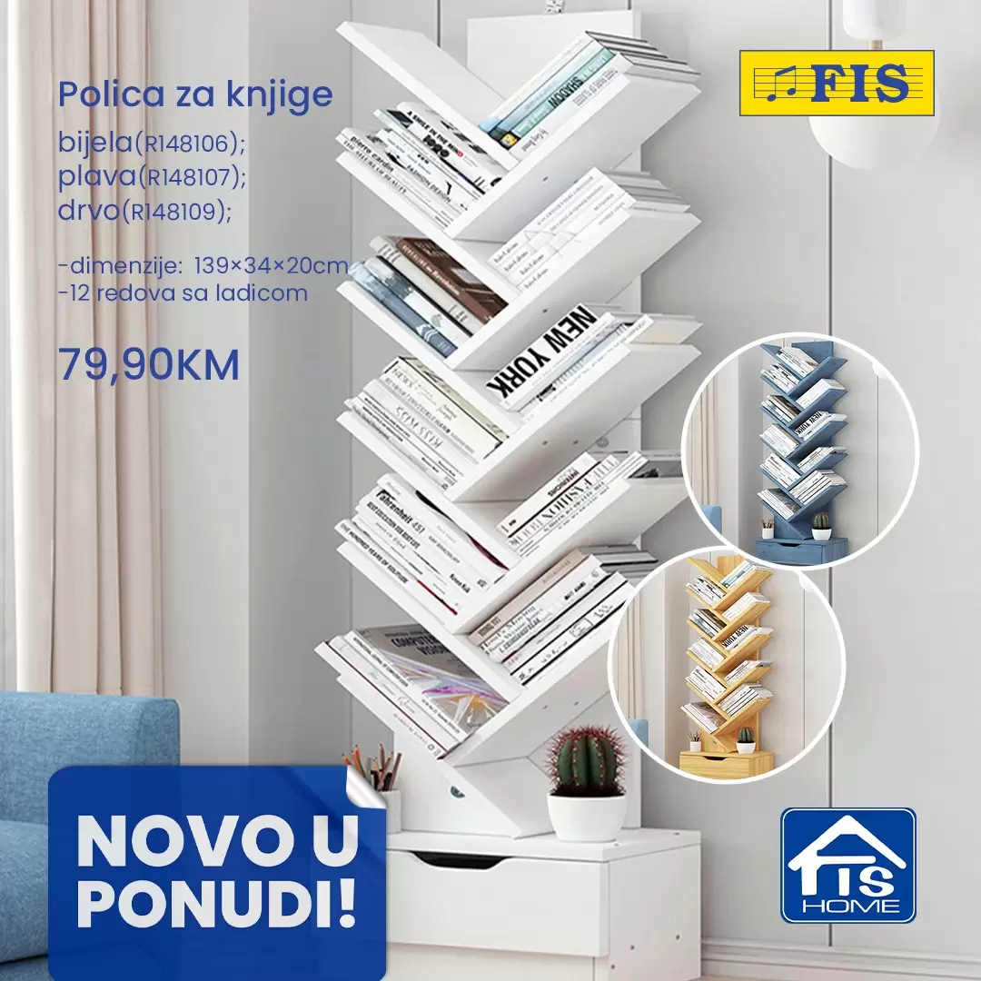 Fis POLICE ZA KNJIGE - Fis namještaj - oktobar 2022