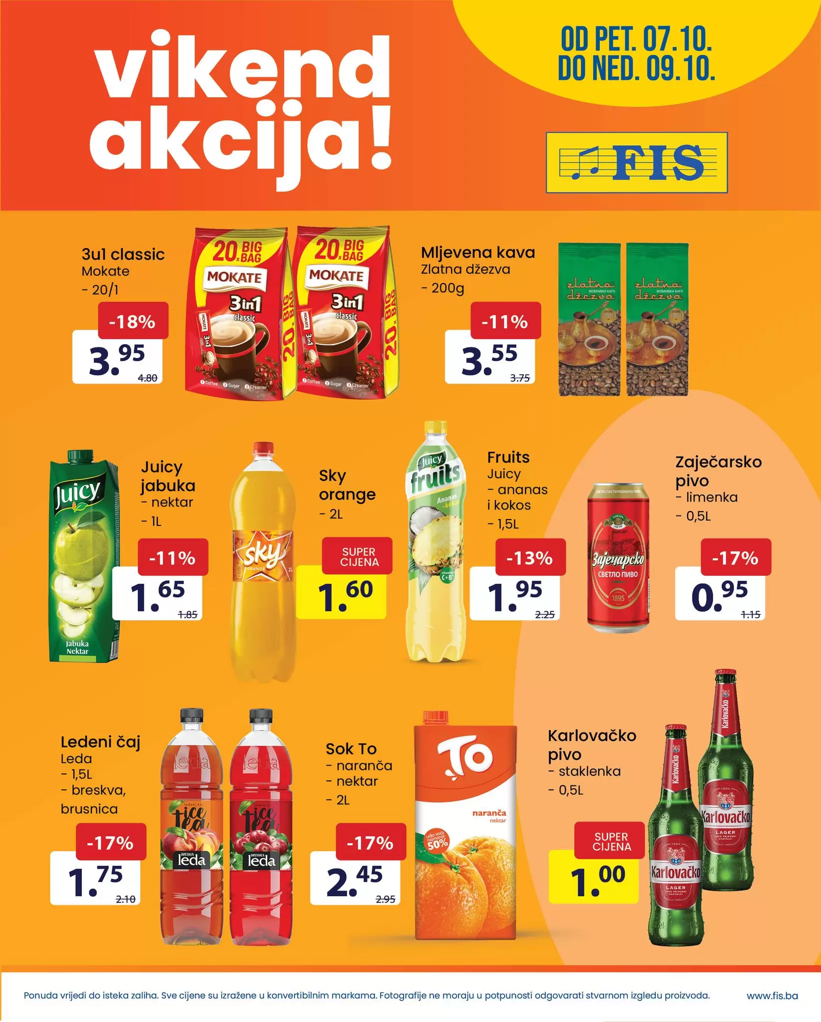 Fis vikend akcija SUPER SNIŽENJE 7-9.10.2022.