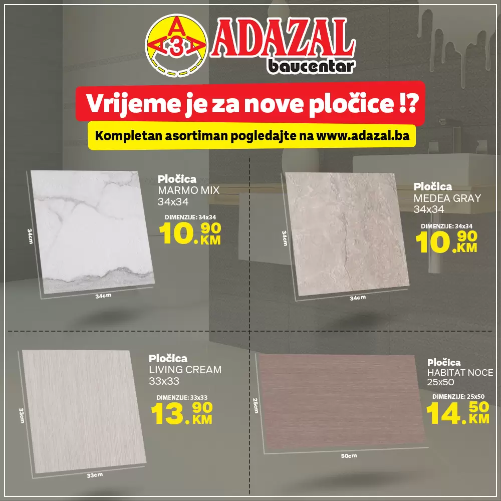 Adazal katalog PLOČICE / CERESIT super akcija - oktobar 2022