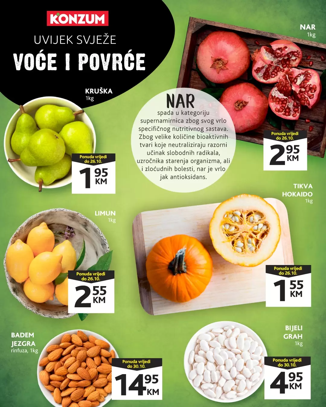 Konzum akcija VOĆE I POVRĆE - katalog do 6.11.2022.