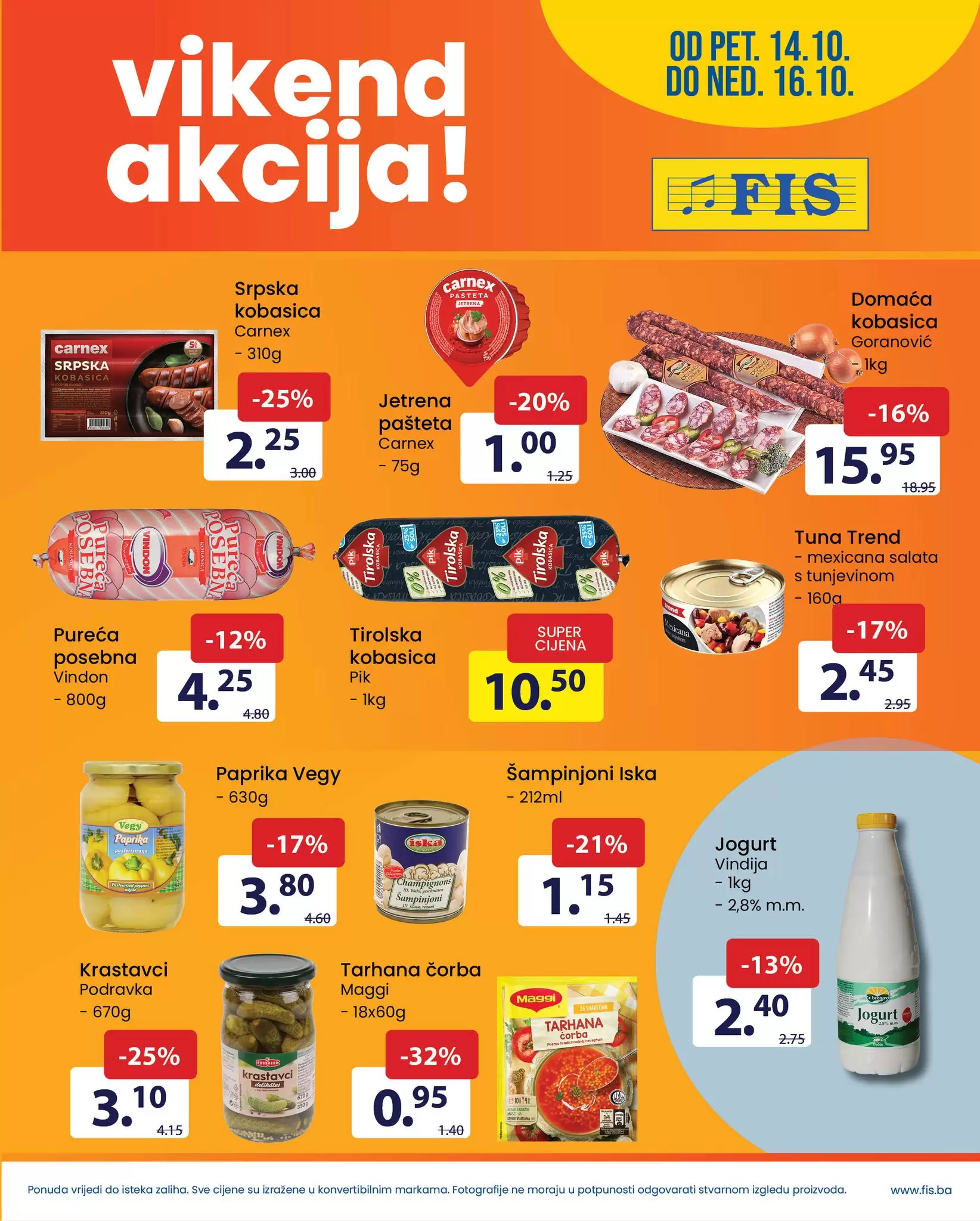 Fis vikend akcija ▷ POPUSTI do 40% 14-16.10.2022.