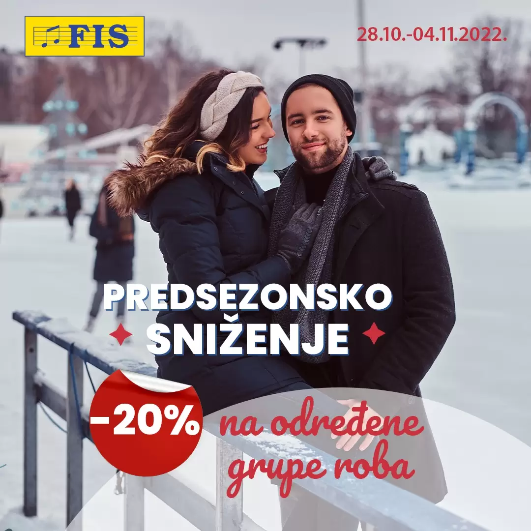 Fis PREDSEZONSKI POPUST - Odlična ušteda 28.10-4.11.2022. 