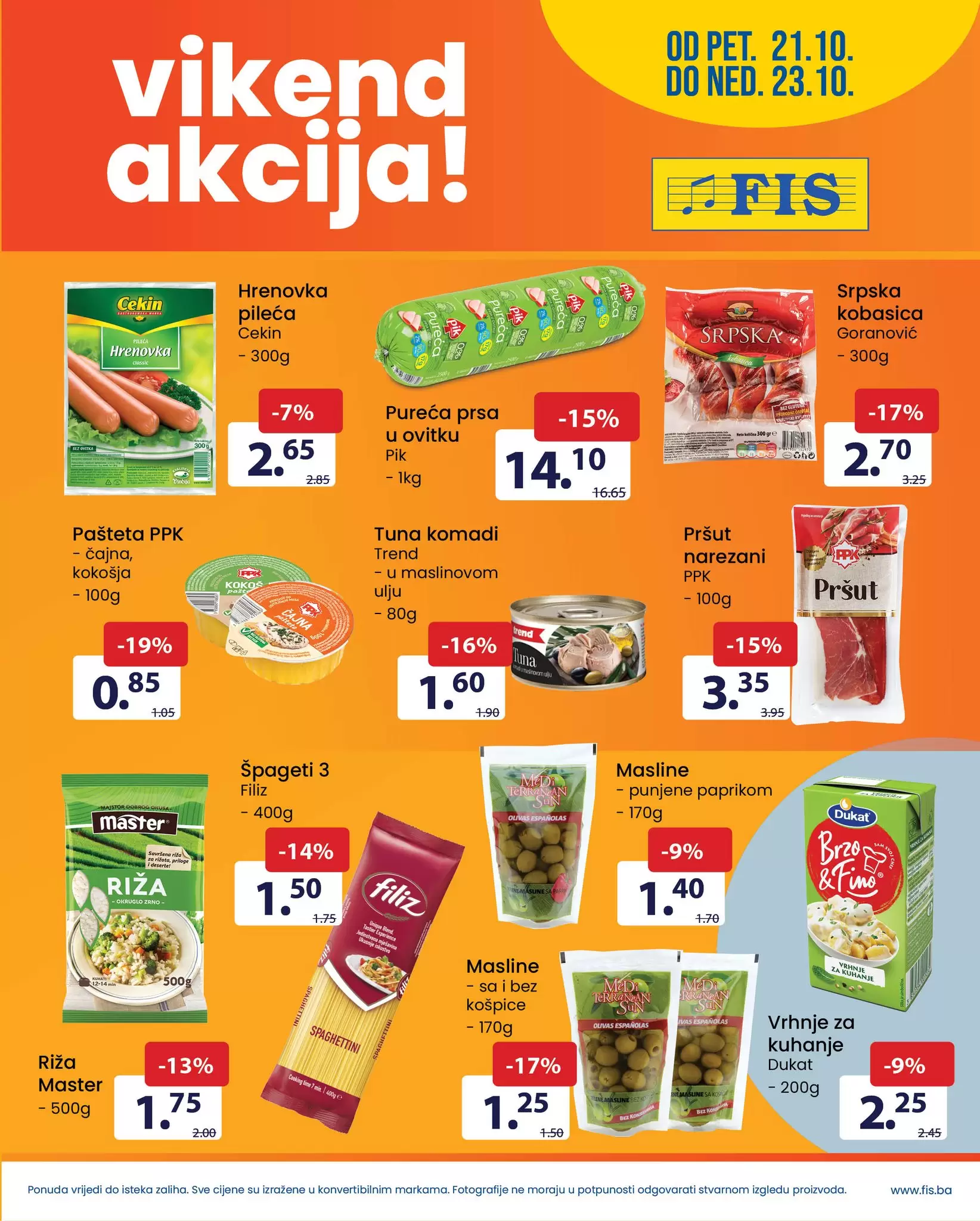 Fis vikend akcija 21-23.10.2022. 