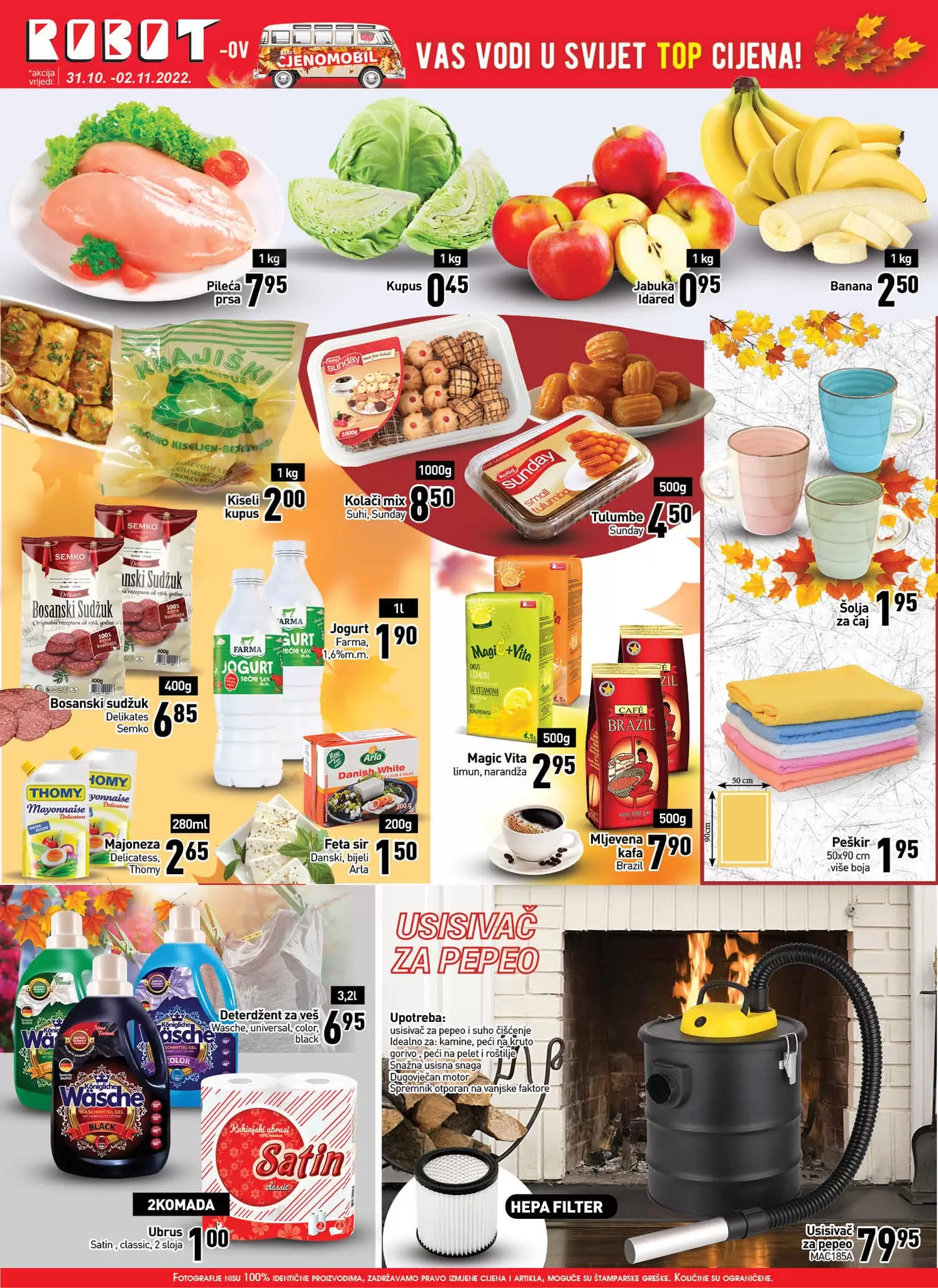 Robot akcija BANANE 2,50 KM katalog 31.10-2.11.2022. 