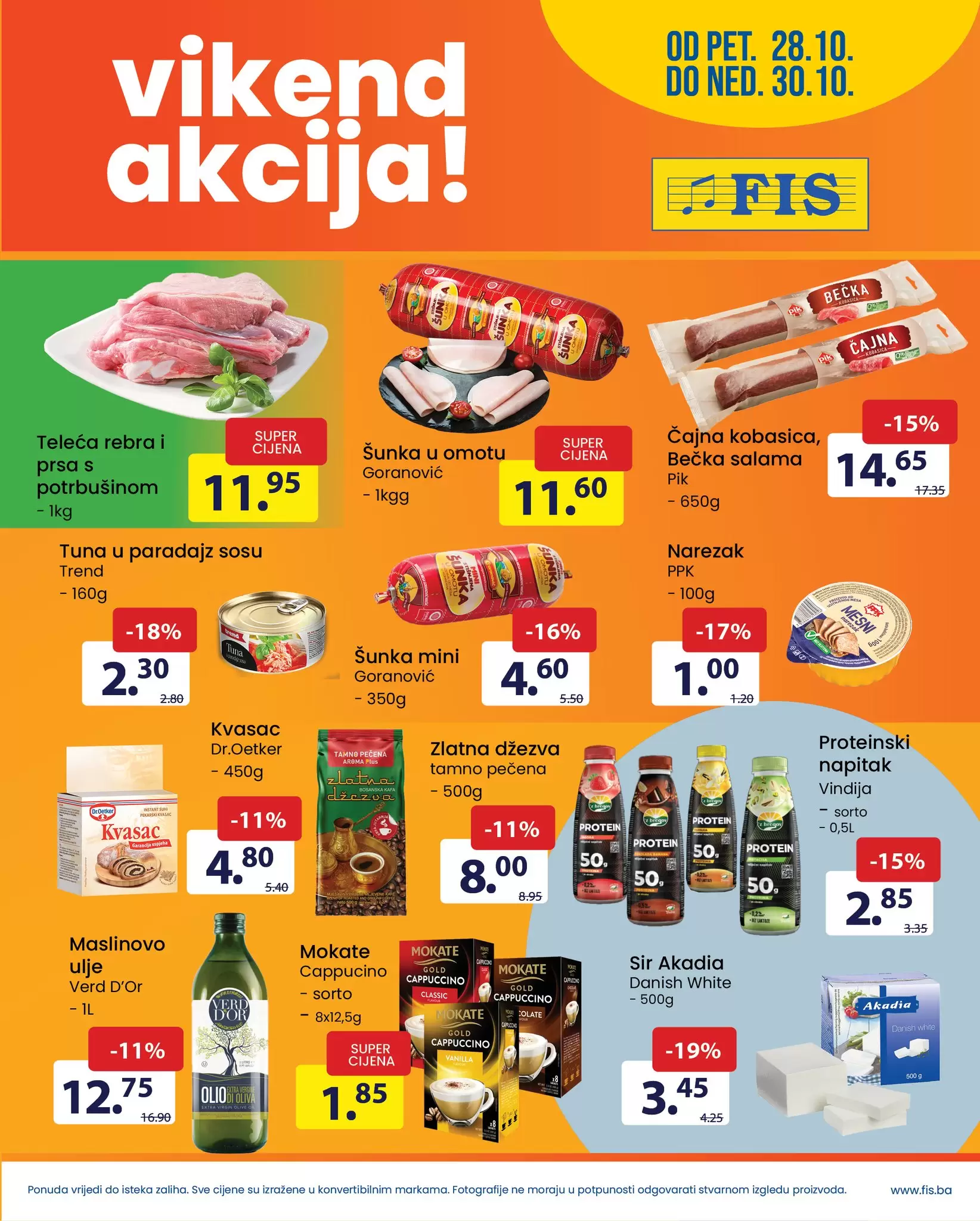 Fis vikend akcija PREHRANA 28-30.10.2022