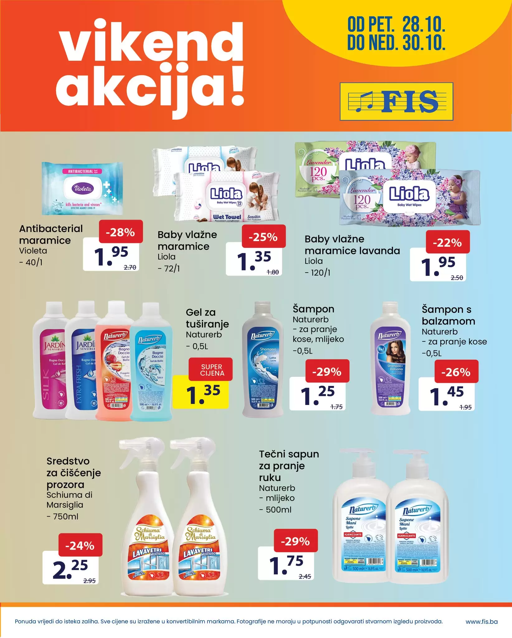 Fis vikend akcija PREHRANA 28-30.10.2022
