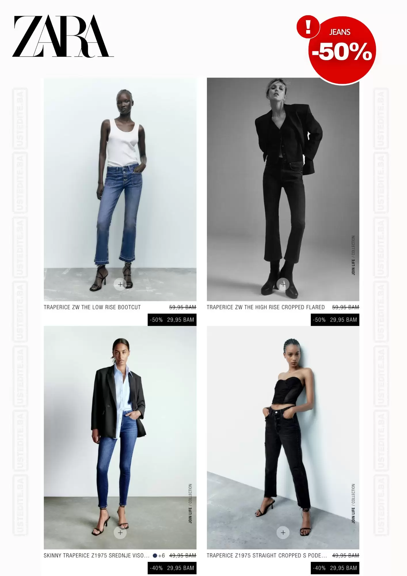 Zara BIH JEANS snižen do čak 50% - oktobar 2022