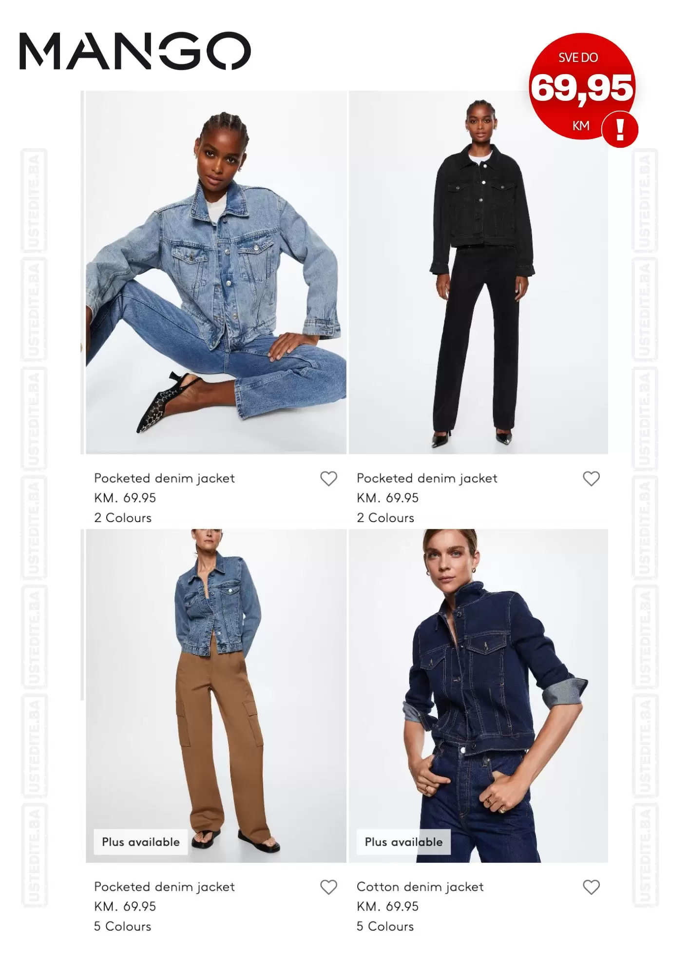 Mango BiH - Odabrani modeli do 69,95 KM -oktobar 2022