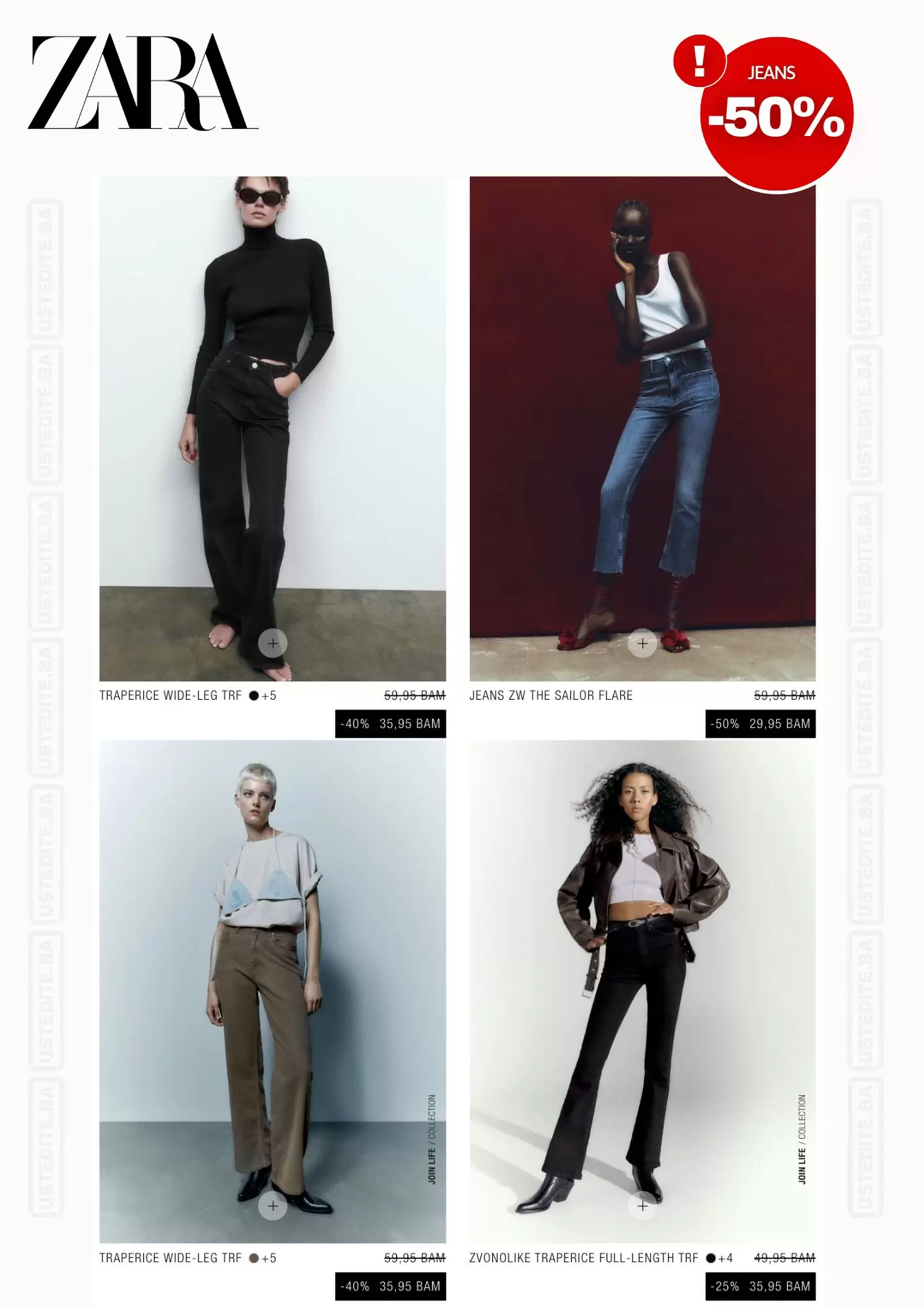 Zara BIH JEANS snižen do čak 50% - oktobar 2022