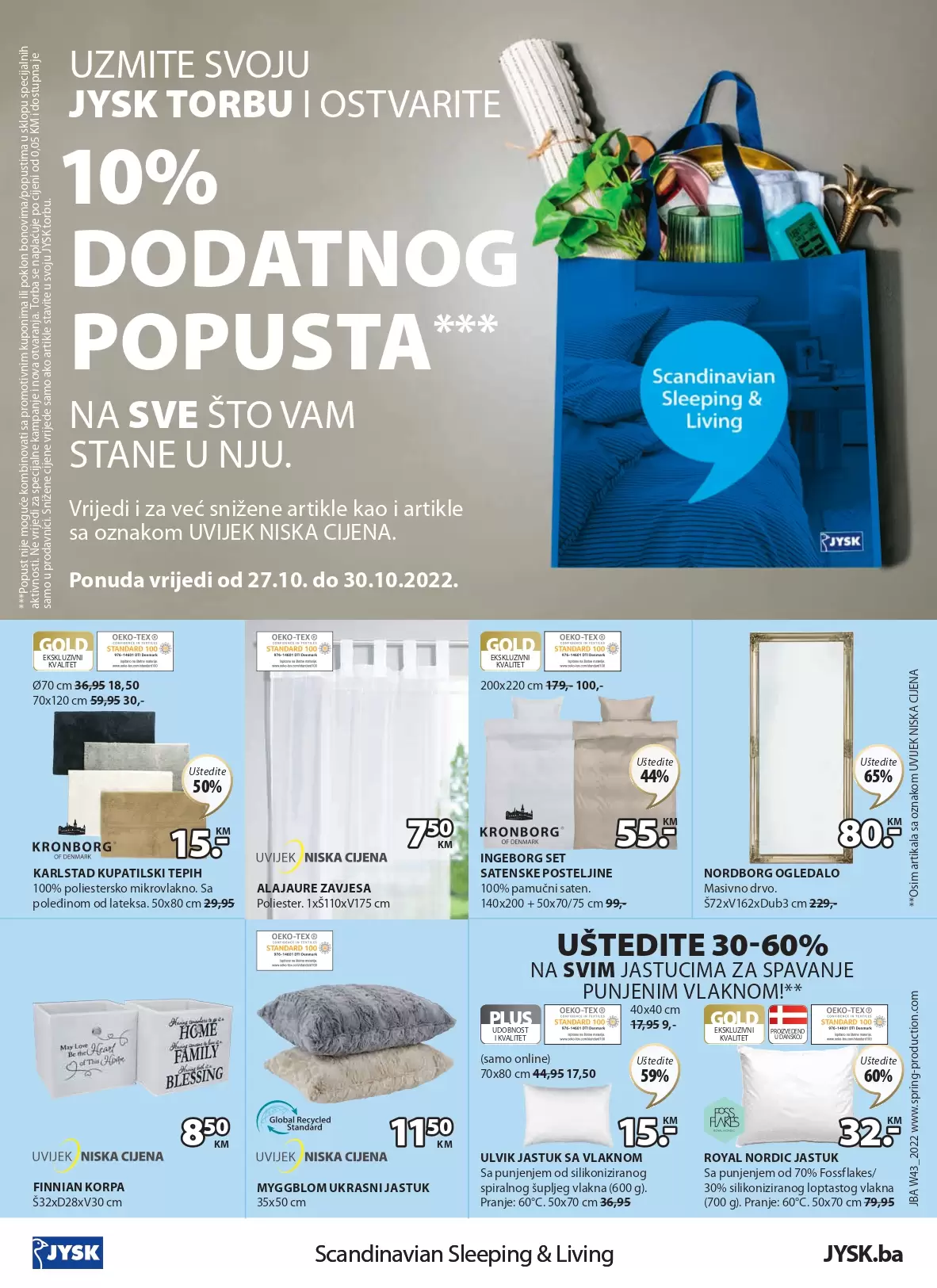 Jysk katalog NOVEMBAR - akcija sniženja 27.20-9.11.2022.