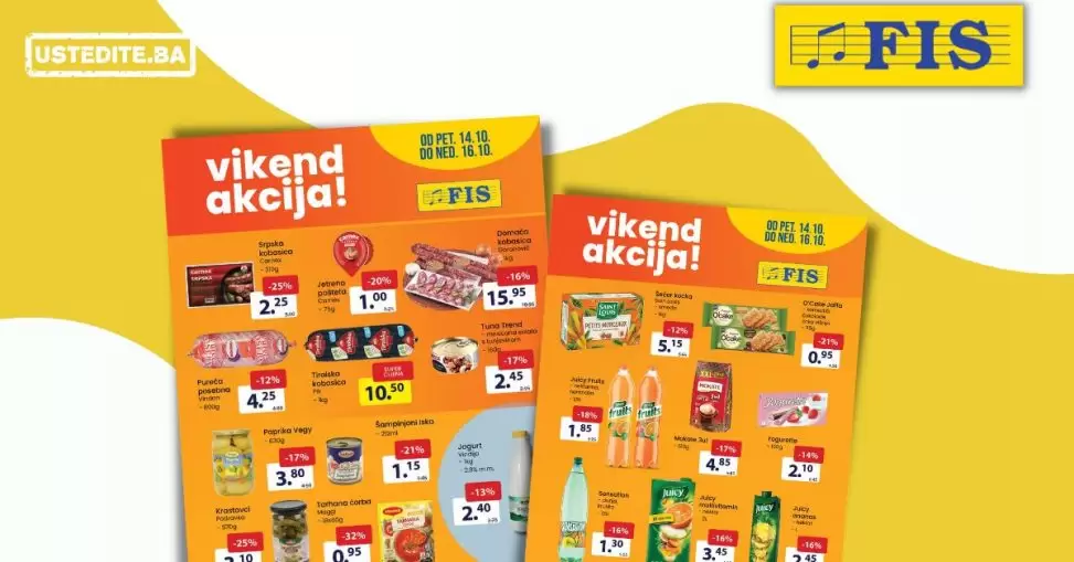 Fis vikend akcija ▷ POPUSTI do 40% 14-16.10.2022.