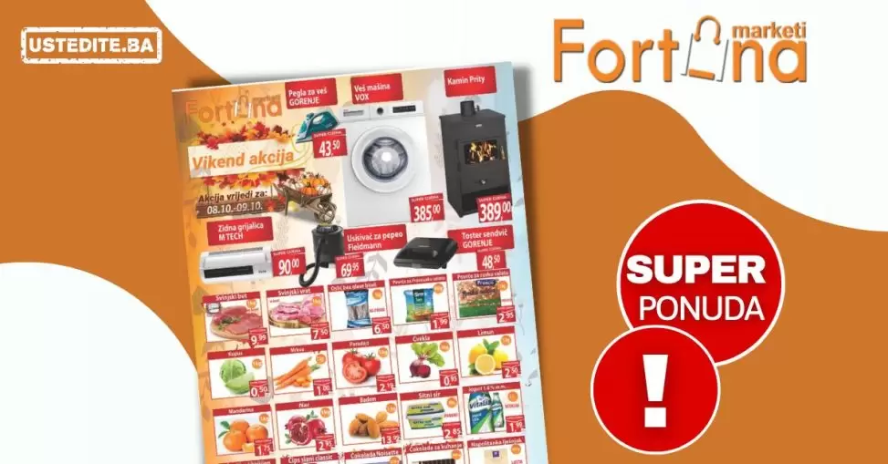 Fortuna VIKEND AKCIJA 8-9.10.2022.Fortuna VIKEND AKCIJA 8-9.10.2022.