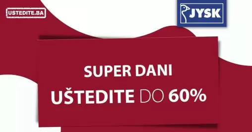 Jysk SUPER DANI uštede do 60% 20-26.10.2022.