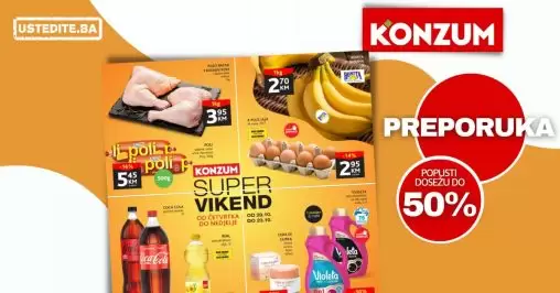 Konzum vikend akcija 20-23.10.2022. Konzum vikend akcija 20-23.10.2022.