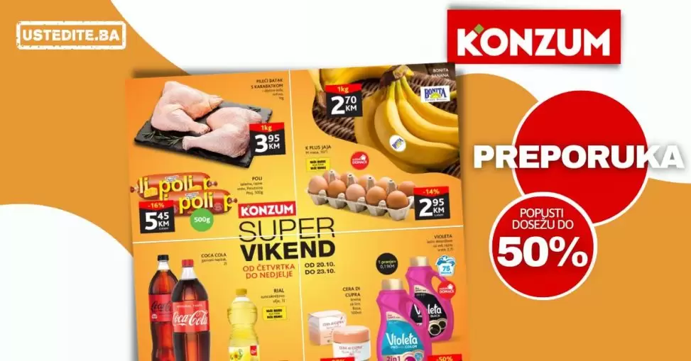 Konzum vikend akcija 20-23.10.2022. Konzum vikend akcija 20-23.10.2022.