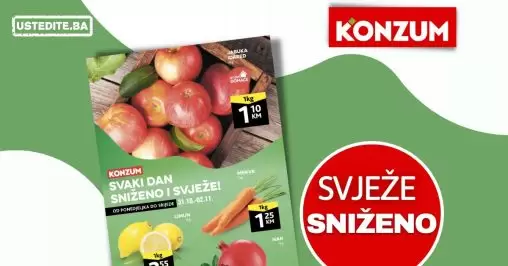 Konzum akcija SVJEŽA PONUDA 31.10-2.11.2022.