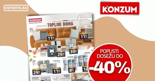 Konzum katalog KUĆNI TEKSTIL akcija do 6.11.2022.