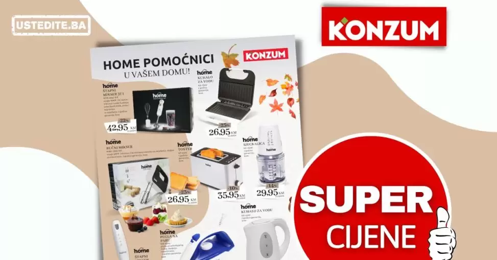 Konzum Mali kućanski aparati - AKCIJA do 30.10.2022.